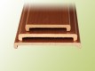 U-profile covering skirting 58 mm, Maple